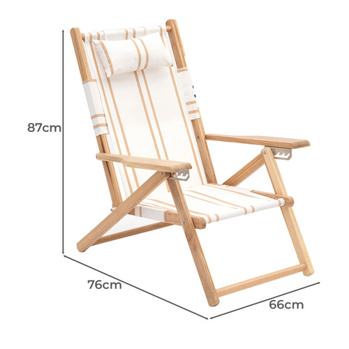 Vikare Striped Foldable Beach Chair