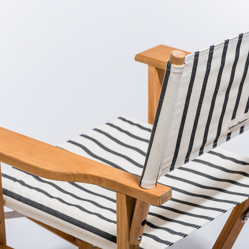 Black Monaco Stripe Director's Chair