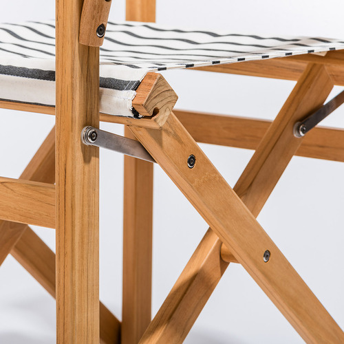 Black Monaco Stripe Director's Chair