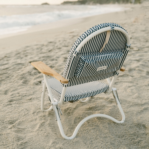 Navy Laurens Stripe Beach Chair