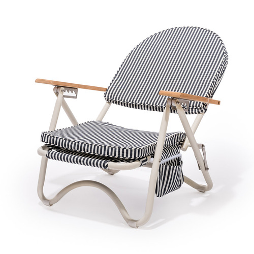 Navy Laurens Stripe Beach Chair