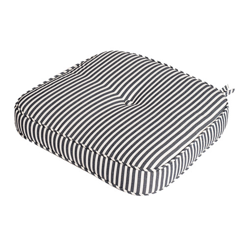Navy Laurens Stripe Outdoor Seat Cushion