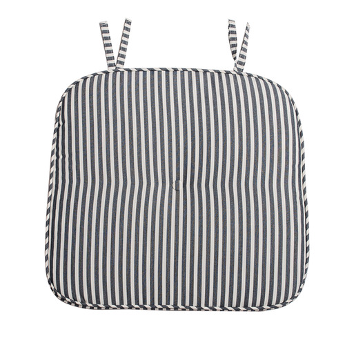 Navy Laurens Stripe Outdoor Seat Cushion