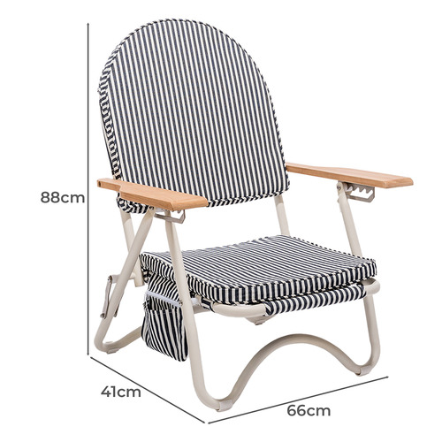 Navy Laurens Stripe Beach Chair