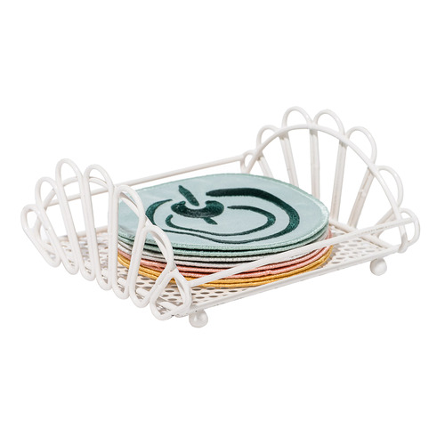 8 Piece Rivie Coaster & Holder Set