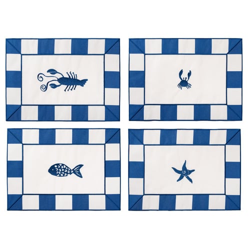 4 Piece Crew Cotton Canvas Placemat Set