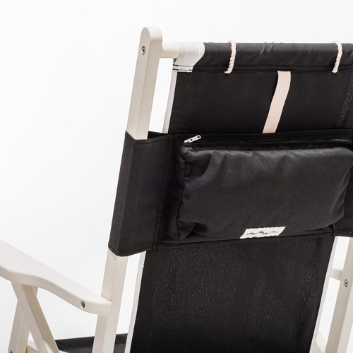 Black & White Rivie Foldable Beach Chair