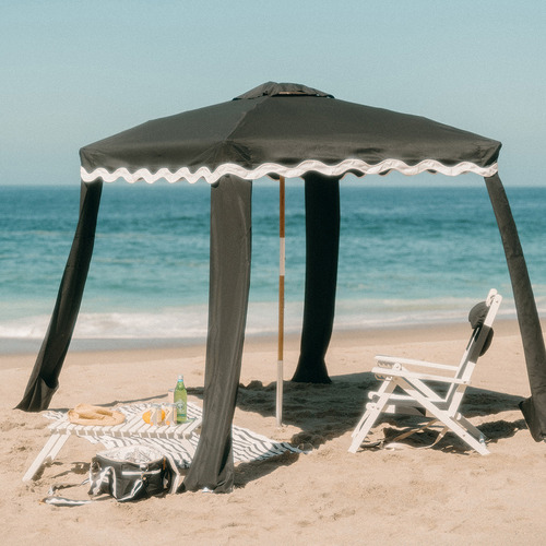 Black & White Rivie Foldable Beach Chair