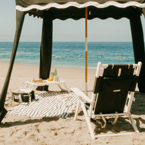 Black & White Rivie Foldable Beach Chair