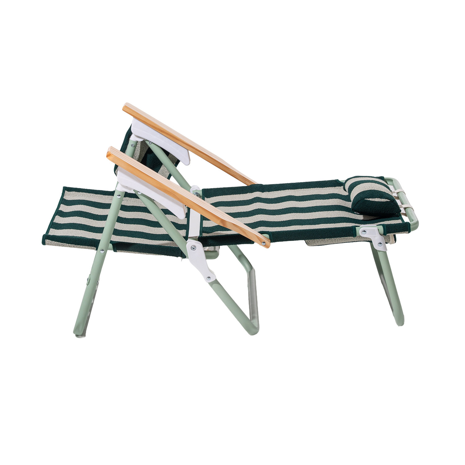 Green Stripe Terry Beach Chair