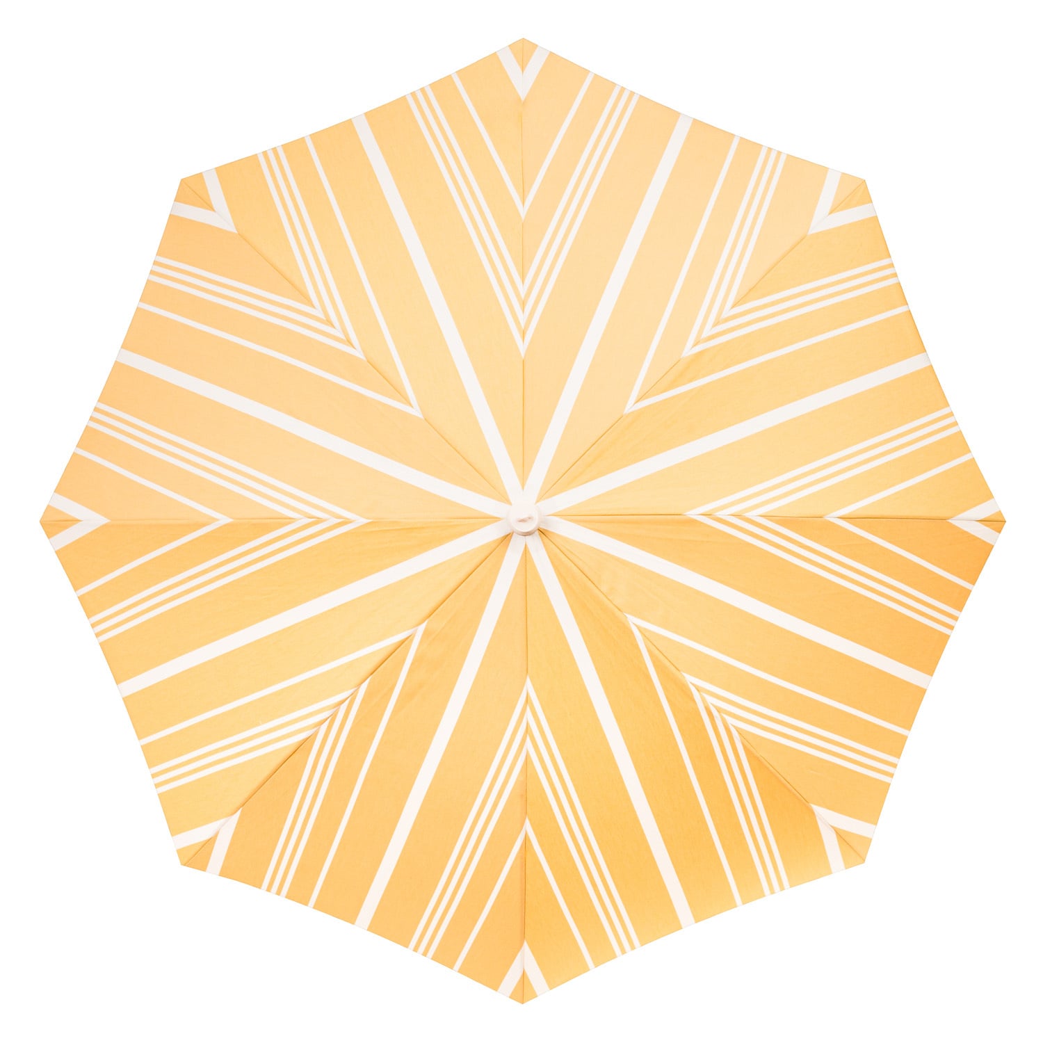 2.1m Yellow Stripe Vintage Market Umbrella