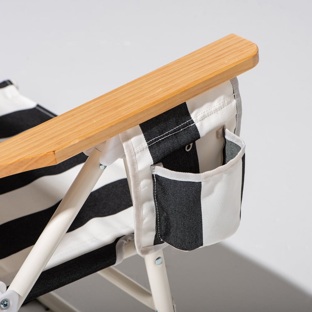 Vintage Black Stripe Crew Beach Chair
