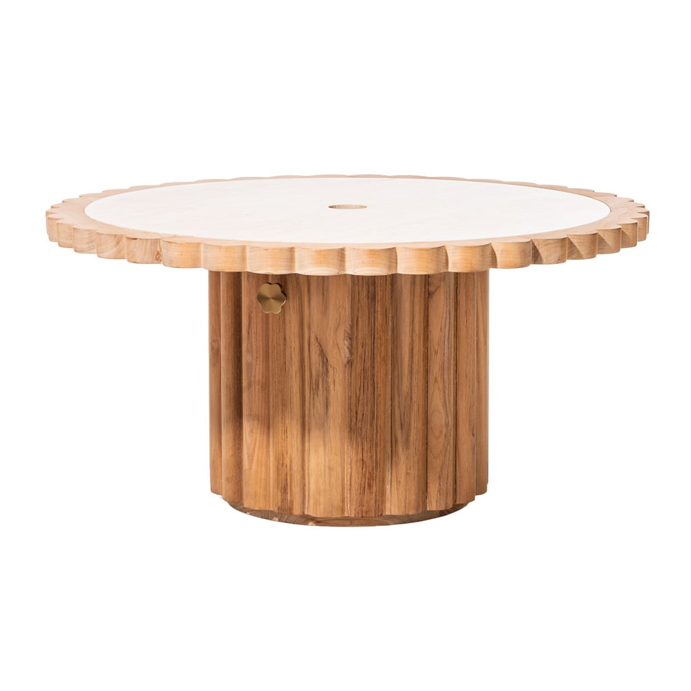 Daisy Teak Wood Outdoor Coffee Table