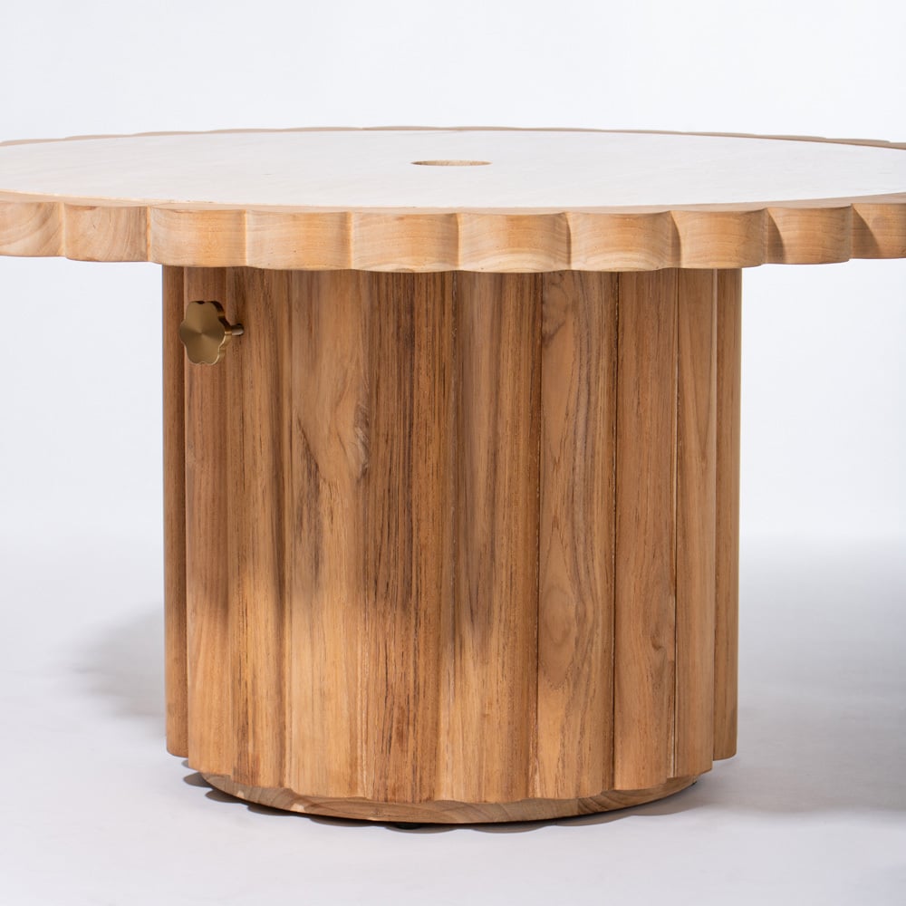 Daisy Teak Wood Outdoor Coffee Table