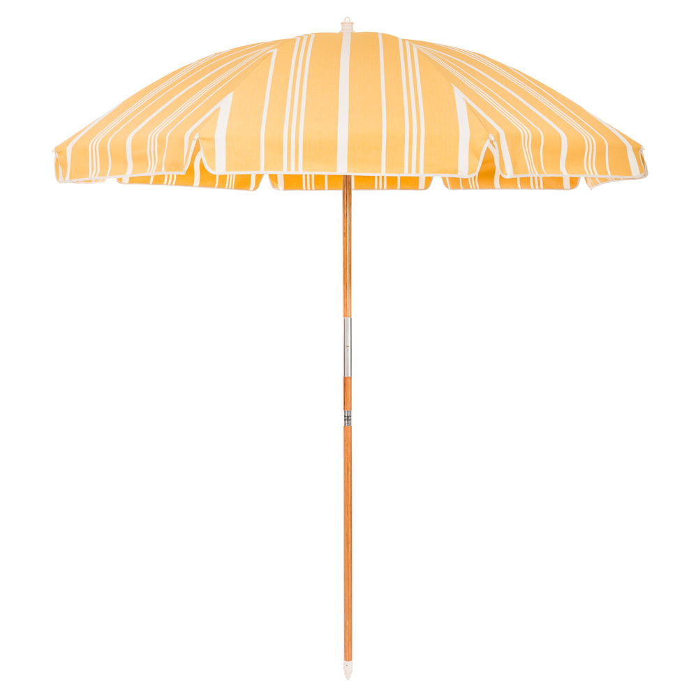 2.1m Yellow Stripe Vintage Market Umbrella