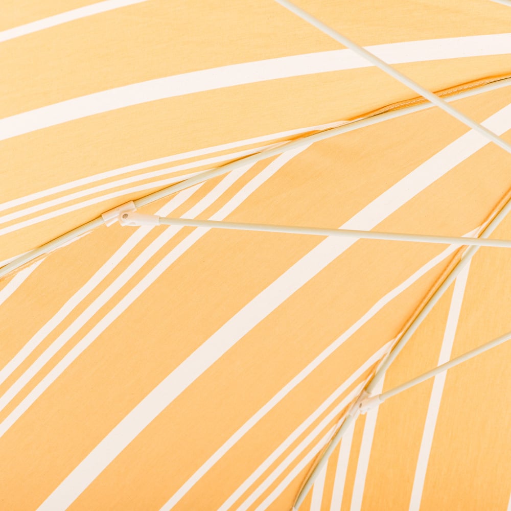 2.1m Yellow Stripe Vintage Market Umbrella