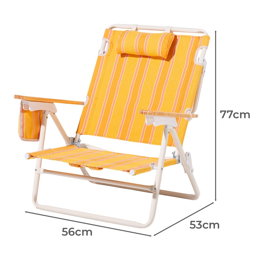 Papaya Stripe Bistro Beach Chair