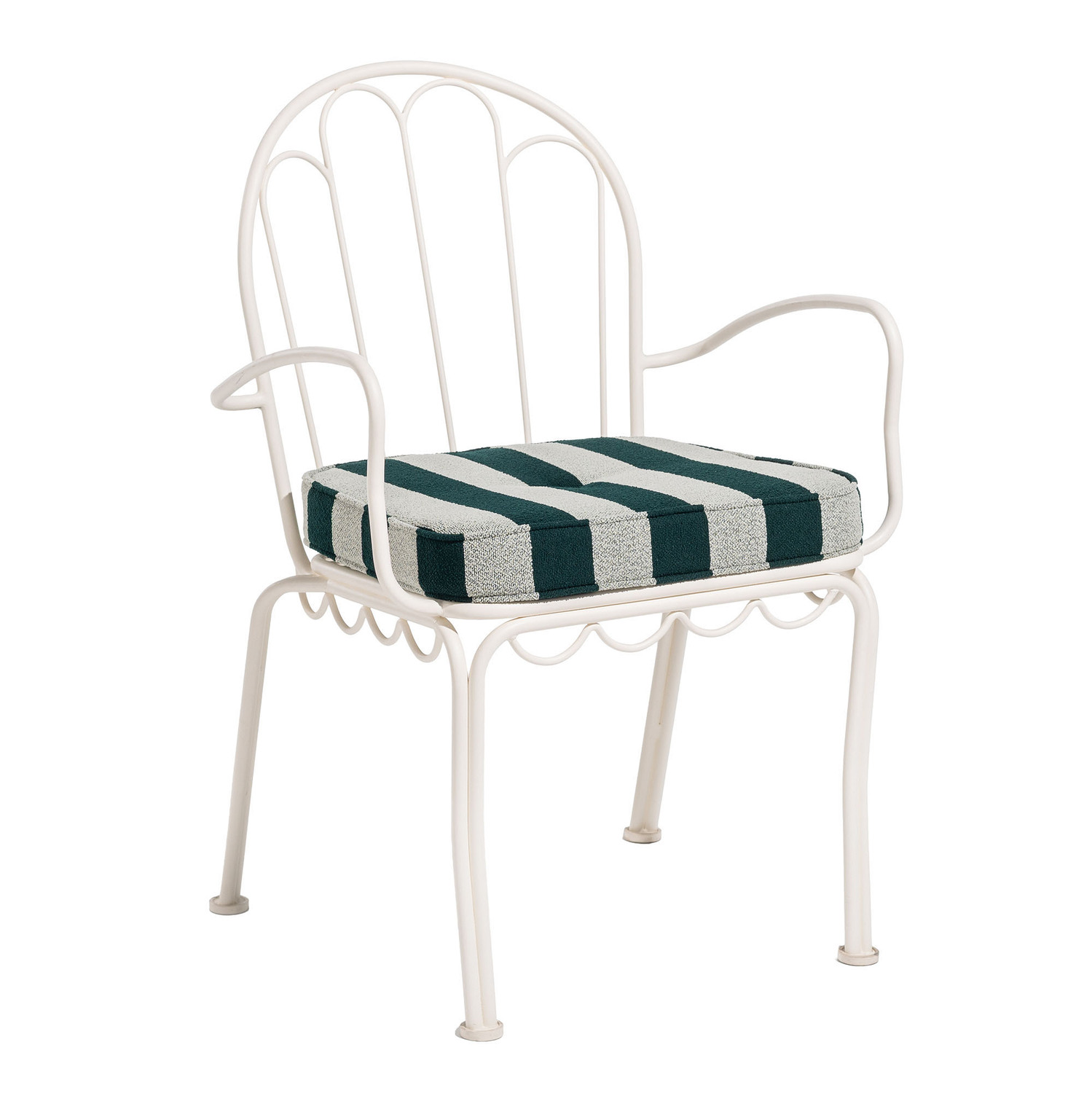 Terry Striped Outdoor Chair Pad