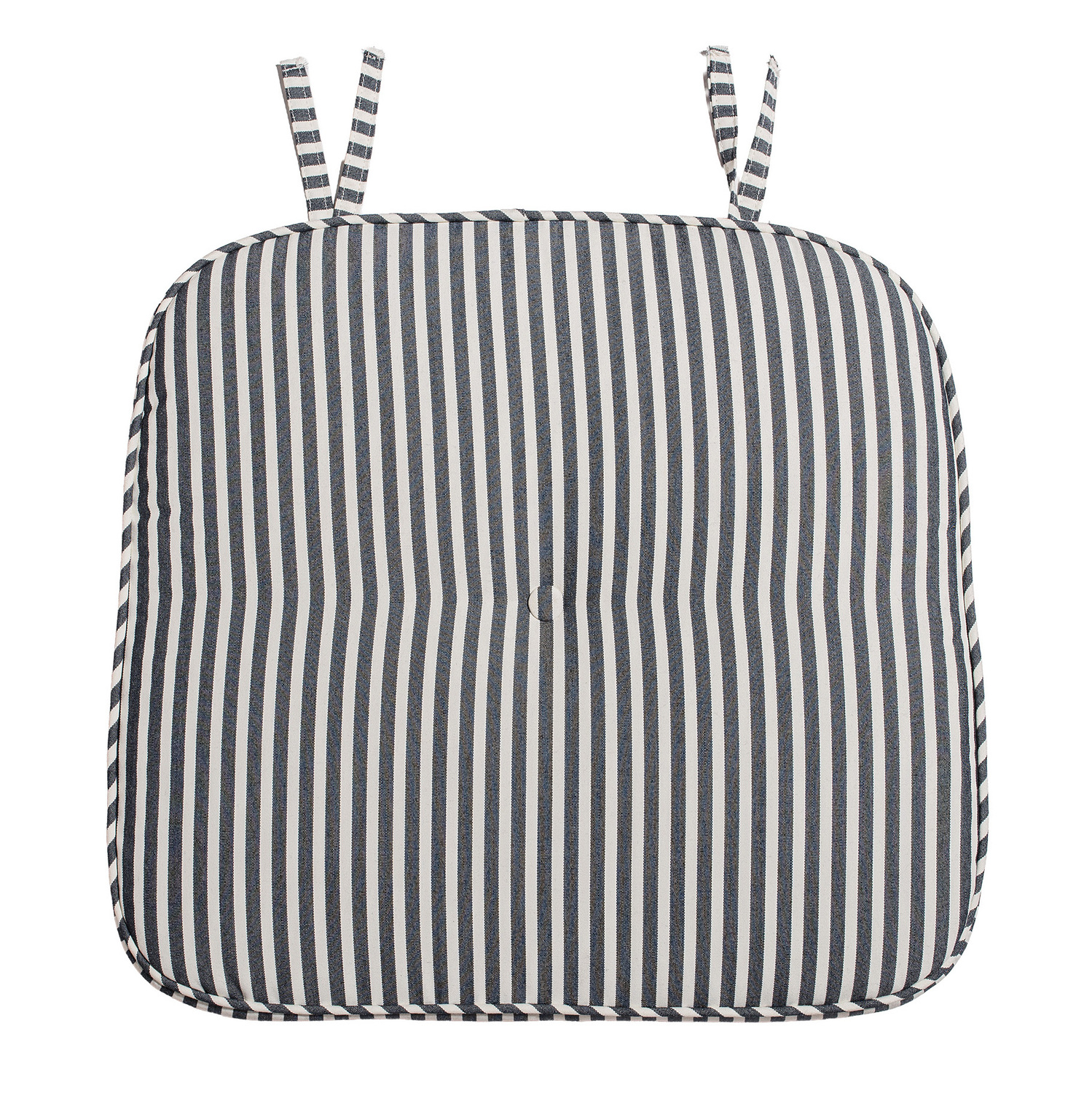 Navy Laurens Stripe Outdoor Chair Pad