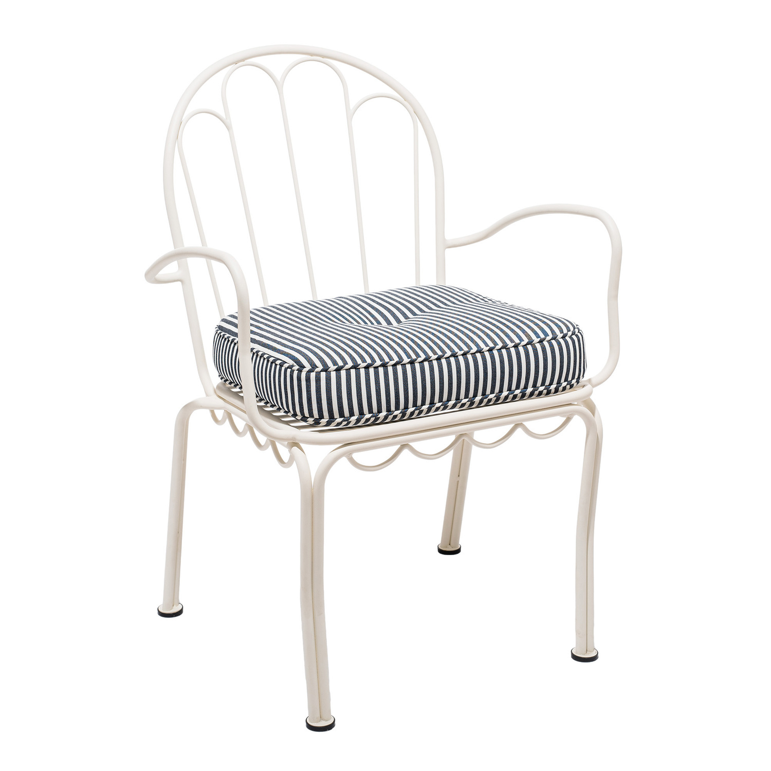 Navy Laurens Stripe Outdoor Chair Pad