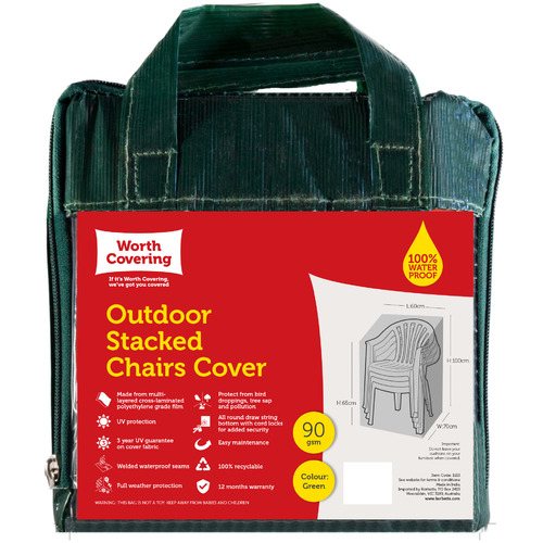 Grey Divide Outdoor Stacked Chairs Cover