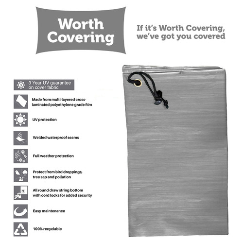 Grey Divide Rectangular Outdoor Table Cover