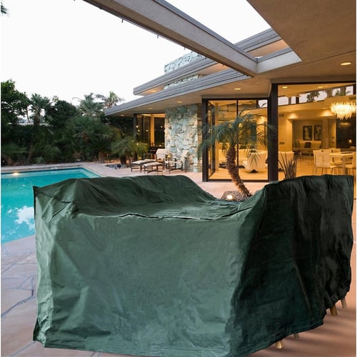 Forest Green Divide Rectangular Outdoor Table Cover