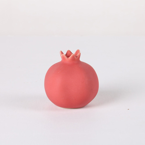 Salmon Pomegranate Ceramic Vase