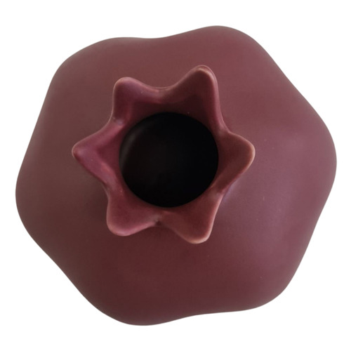 Purple Pomegranate Ceramic Vase