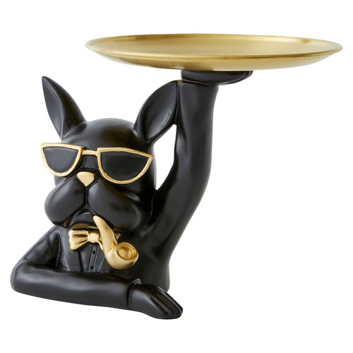 Bulldog with Pipe & Tray Ornament