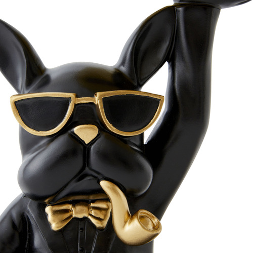 Bulldog with Pipe & Tray Ornament
