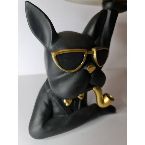 Bulldog with Pipe & Tray Ornament