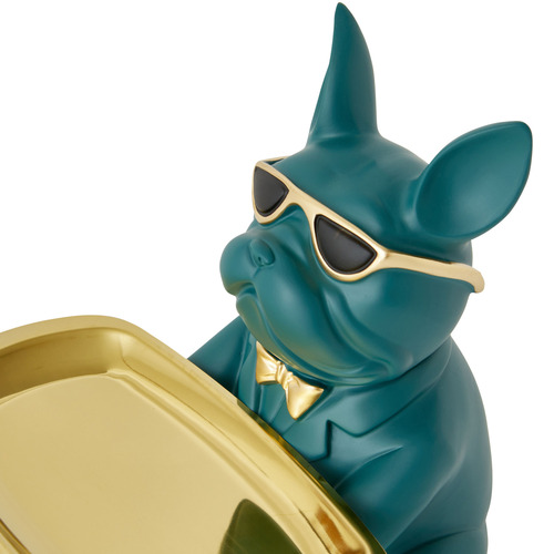 Bulldog-with-Rectangular-Tray-Statue