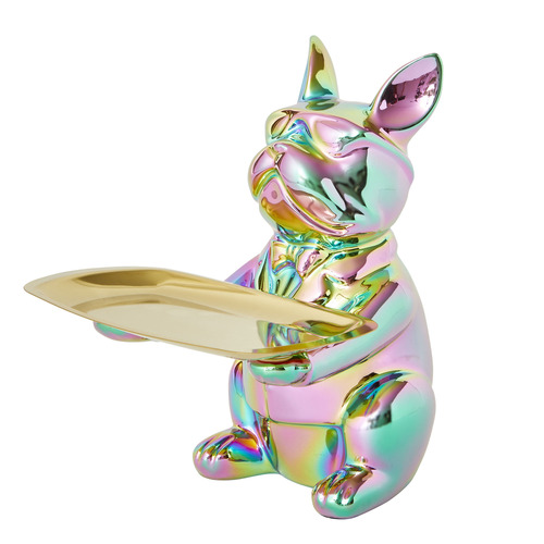 Bulldog-with-Rectangular-Tray-Statue