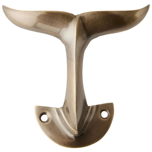 Caliste Whale Brass Wall Hook