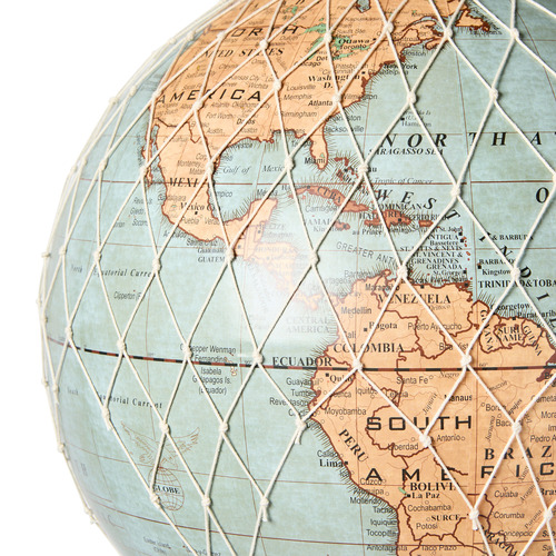 Caelum Vintage Look Hot Air Balloon Globe