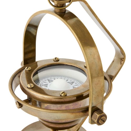 Navigator's Compass Brass Ornament