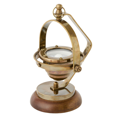 Navigator's Compass Brass Ornament
