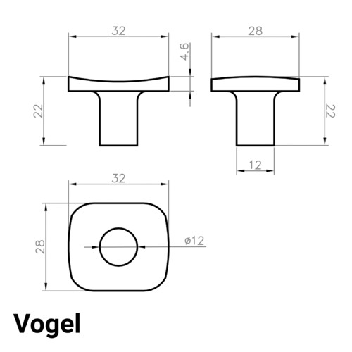 Vogel Cabinet Knob