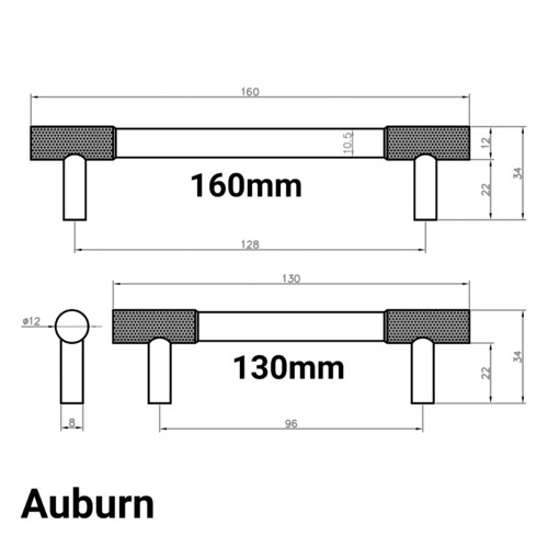 Auburn Brass Cabinet Handle