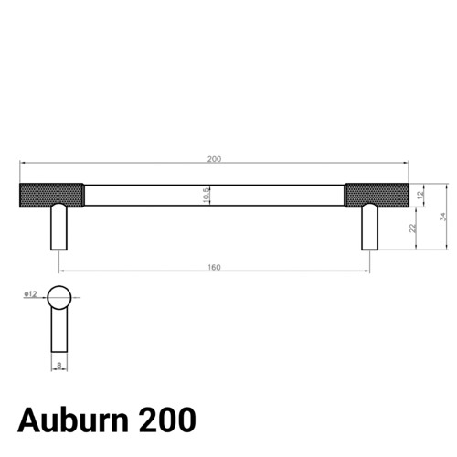 Auburn Brass Cabinet Handle