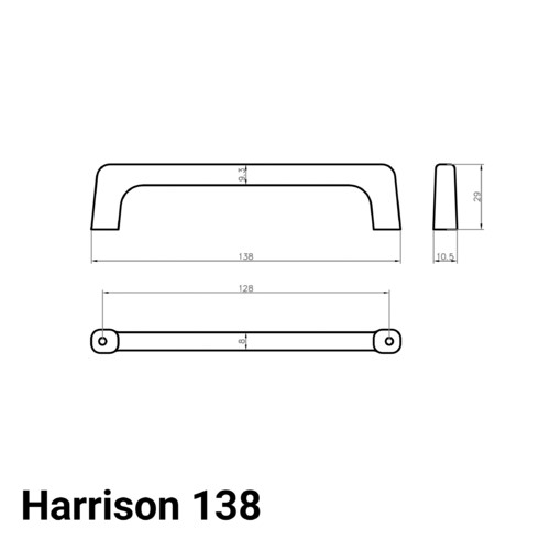 Harrison Brass Cabinet Handle