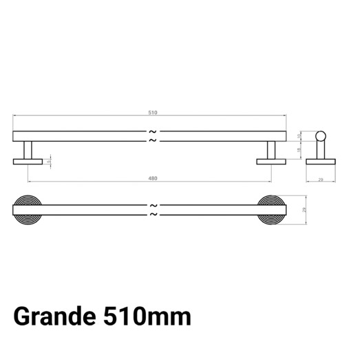 Grande Brass Cabinet Handle