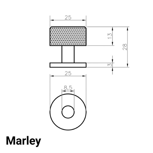 Marley Brass Cabinet Knob