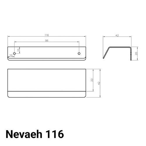 Nevaeh Brass Cabinet Pull Handle