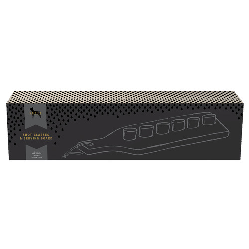 Gents Shot Glasses & Serving Board