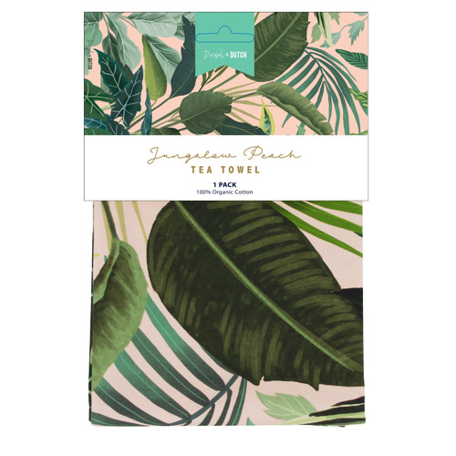Jungalow Peach Organic Cotton Teatowel