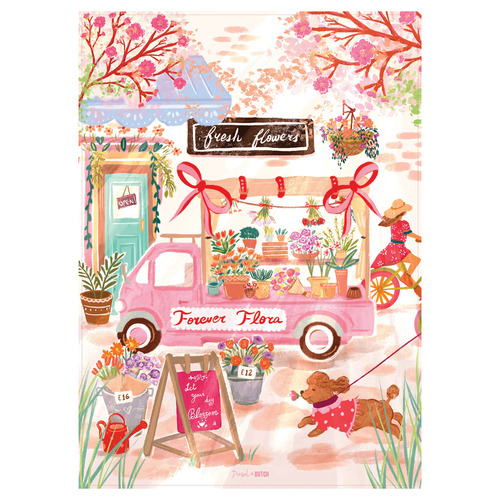1000 Piece Fresh Flowers Wall Jigsaw Puzzle