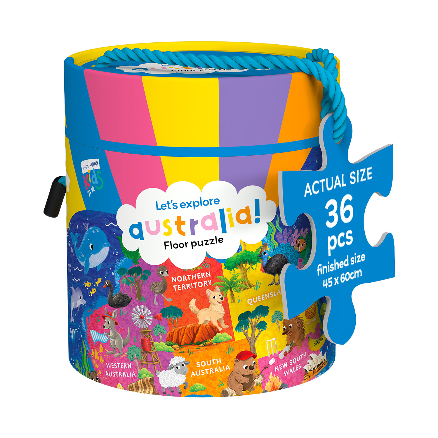 Diesel & Dutch 36 Piece Lets Explore Australia Floor Puzzle