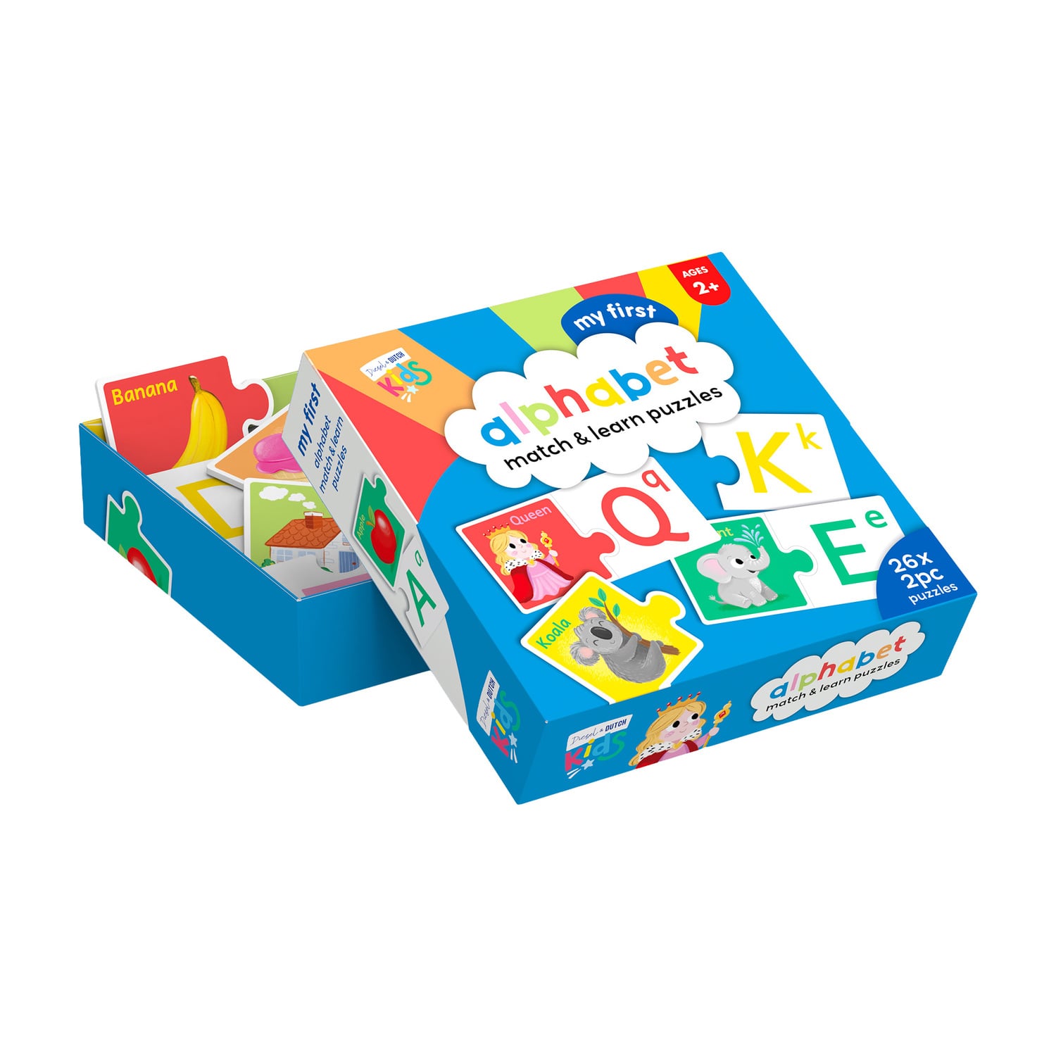 Diesel & Dutch 52 Piece Kids My First Alphabet Match & Learn Puzzle